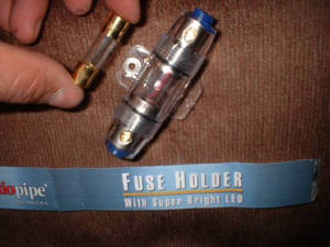 Fuse Holder with LED Accepts 8 or 4 guage wire